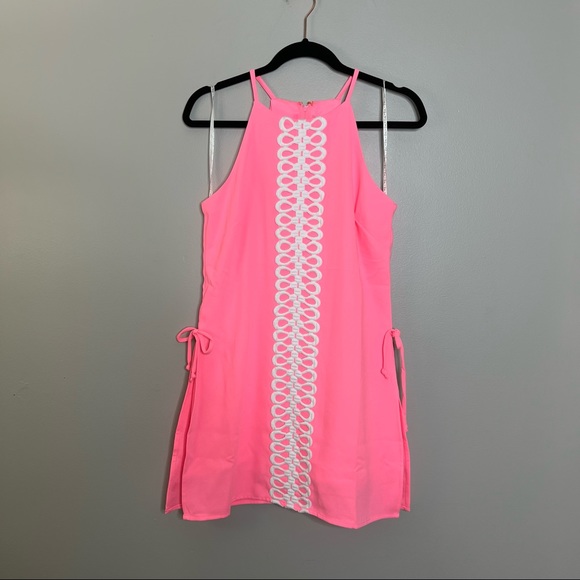 Lilly Pulitzer Pearl Romper in Lilly Coral: size 2 - Picture 3 of 9